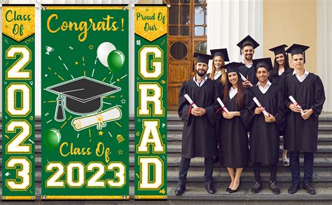 3pcs Grad Banner Set For Graduation Decorations Class Of