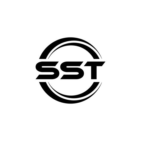 SST letter logo design in illustration. Vector logo, calligraphy ...