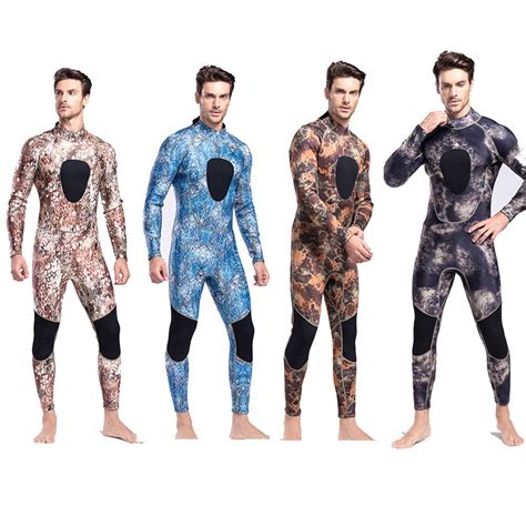 Mm Scr Neoprene Men S Wetsuit Warm Camouflage Diving Suit Fullsuit