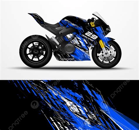 Motorcycle Sportbikes Wrap Decal And Vinyl Sticker Design Mockup