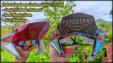 Paket Stoplamp Custom Vario 125 FI Old 3in1 Senja 10 Mode Animasi