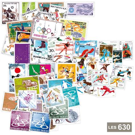 Lot De 630 Timbres Jeux Olympiques Trésor Du Patrimoine