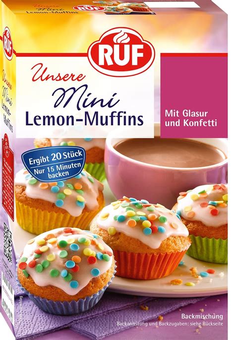 RUF Mini Lemon Muffins Backmischung Mini Kuchen Mit Zitronen Geschmack