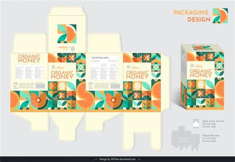 Carton Package Template Elegant Handdrawn Flower Decor Vectors Images