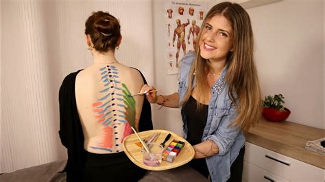 Asmr Real Person Back Drawing Exam The Joy Of Body Painting For