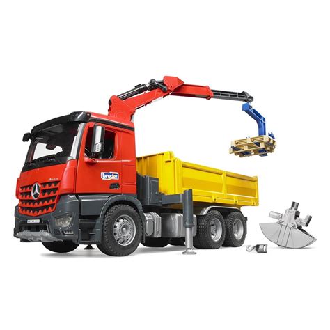 Camion Mercedes Benz Arocs Cu Macara Si Accesorii Bruder 03651 Scampro