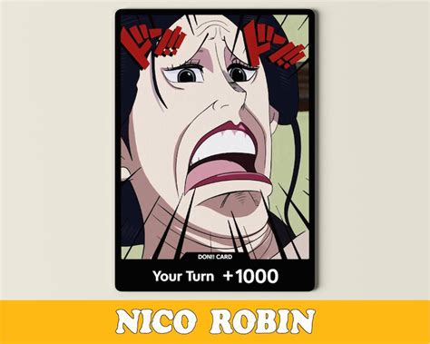 Nico Robin One Piece Tcg Don Card Custom Alternate Art One Etsy