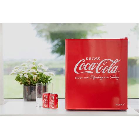 Husky Hus El Coca Cola Design Mini Fridge Drinks Cooler Refrigerator