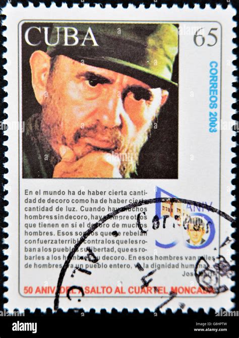 Cuba Circa A Stamp Printed In Cuba Shows Fidel Castro Circa