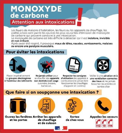 Communiqué de presse Risques d intoxication au monoxyde de carbone