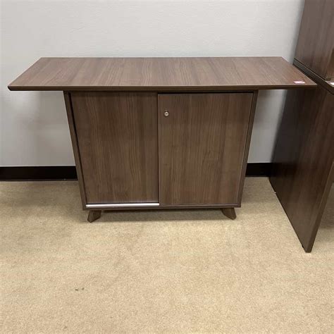 Walnut Modern Storage Cabinet Credenza Office Furniture Liquidations