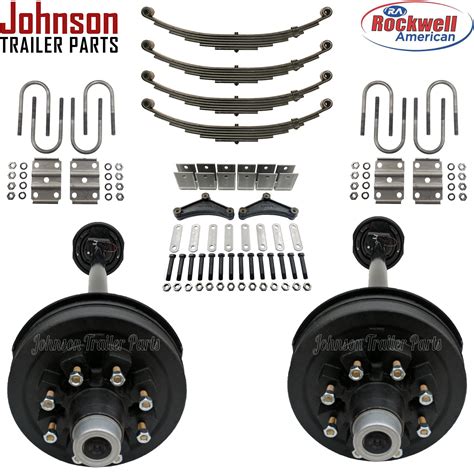 Tandem 7,000 lb Electric Brake Trailer Axle Kit - Johnson Trailer Parts