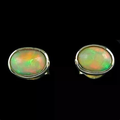 585er Goldohrringe Welo Opal Ohrringe 14k Gold