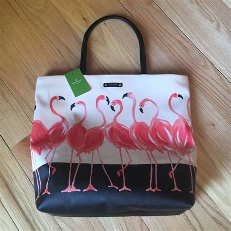 🎀new🎀kate Spade Flamingo Bon Shopper Tote Shopper Tote Kate Spade Flamingo Tote