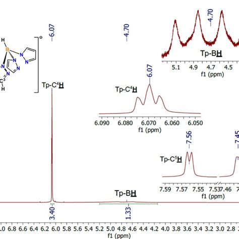 Figure S 2 1 H NMR Spectrum Of K Tp Recorded In D 3 MeCN The