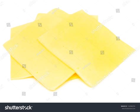 Cheese Slices Isolated On White Stock Photo 132096374 : Shutterstock