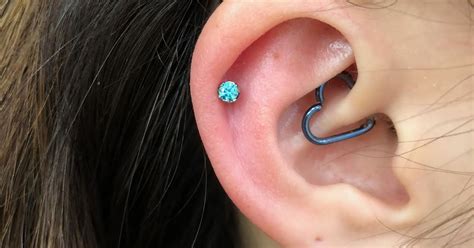 Nine Body Piercing Blog Helix With Anatometal Mint Green