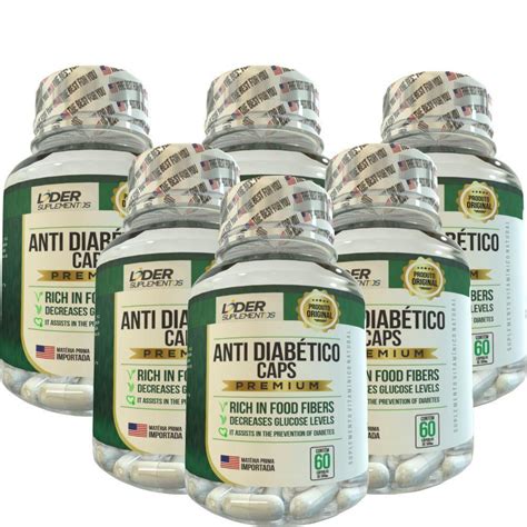 Anti Diabético Caps 60 Cápsulas 500mg Kit Com 6 Potes Submarino