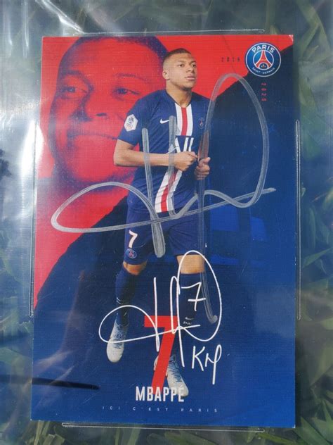 Kylian Mbappe Auf Karte Auto Psg Clubkarte Beckett