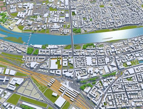 Heidelberg City Germany 3d Model Flippednormals