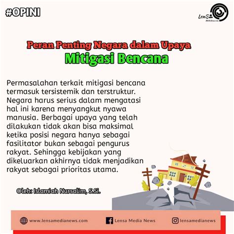 Peran Penting Negara Dalam Upaya Mitigasi Bencana Lensa Medianews