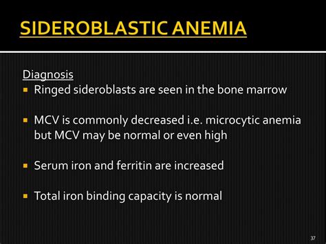 Anemia Iron Deficiency Sideroblastic Ppt Download