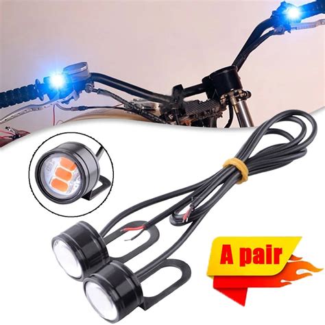 Pcs Pair Mini Led Light Motorcycle Flash Strobe Eagle Eye Motorcycle