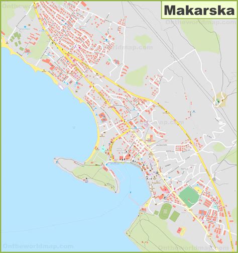 Large Detailed Map Of Makarska