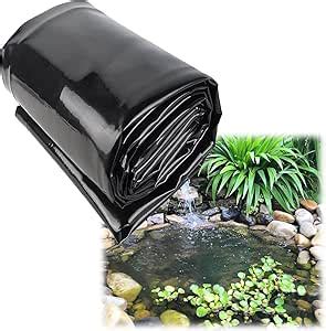 Black HDPE Pond Liner Waterproof Fish Pond Liner 6Mx11M Flexible