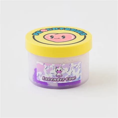 Peachybbies Toys New Peachybbies Slime Lavender Cow Viral Cloud