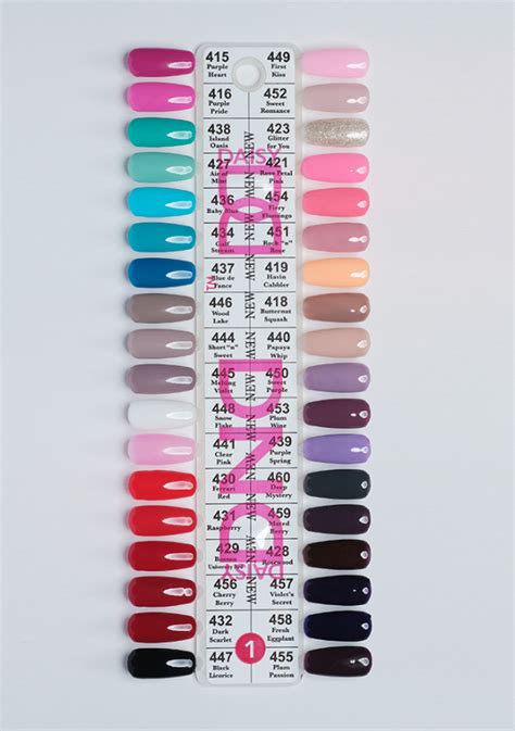 Dnd Gel Duo 36 Colors Chart 1 Diamond Nail Supply Llc