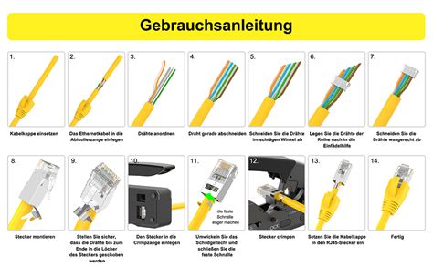 VCE 1 Gen 20 Sets RJ45 Crimpstecker Cat7 Cat6A Netzwerkstecker POE