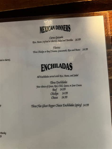 El Capitan Menu Midland Midland Menus