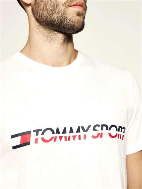 Tommy Sport T Shirt S20S200082 Weiß Regular Fit Modivo de