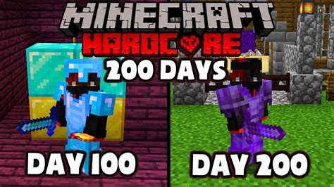 I Survived 200 Days In Hardcore Minecraft The Movie Youtube