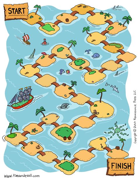 Board Game Template Island Theme Tim S Printables