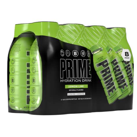 Prime Lemon Lime Sports Drink Multipack Bottles 8 Bottles 169 Fl Oz