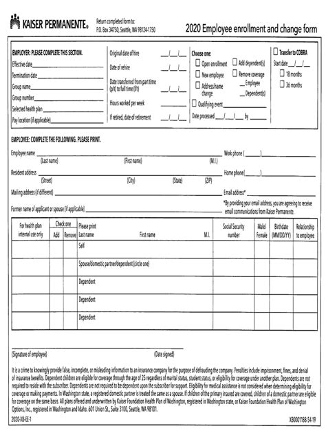 Florida United Healthcare Employee Enrollment Form Fillable Printable