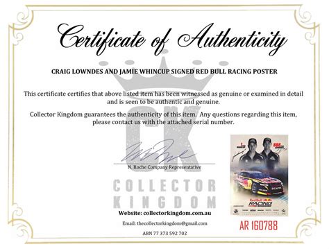 Craig Lowndes And Jamie Whincup Signed Red Bull Supercars Memorabilia