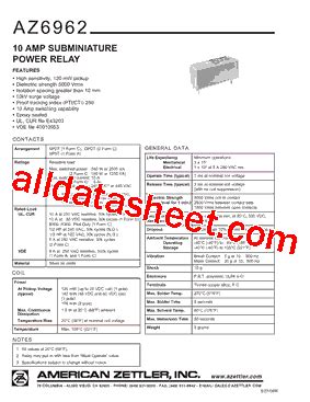 Az Ae De Datasheet Pdf American Zettler Inc