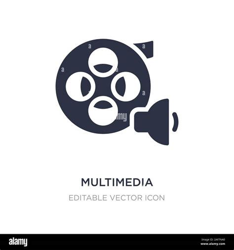Multimedia Icon On White Background Simple Element Illustration From