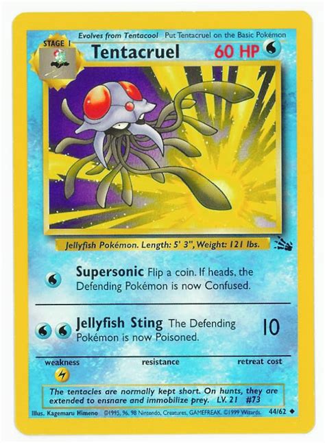 Chameleons Den Pokemon Tcg Card Tentacool Stage 1 Tentacruel