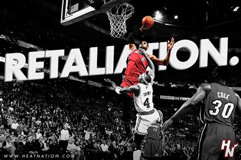 LeBron James Heat Wallpaper Dunking - WallpaperSafari