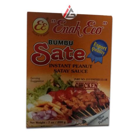 Enak Eco Bumbu Sate Instant Peanut Satay Sauce Chicken X Gm Ebay