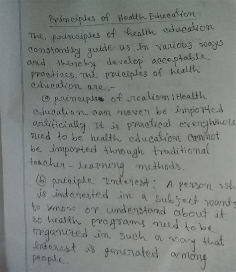 Principles Of Health Education India NCC