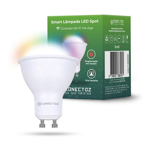 Smart L Mpada Led Inteligente Wi Fi Rgbw Spot Dicr Ica Soquete Gu