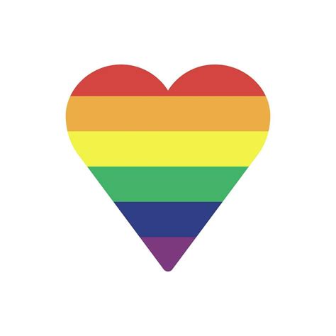 Lgbtq Pride Love Symbol Heart Shaped Rainbow Flag Heart Diversity