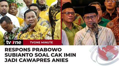 Prabowo Subianto Tanggapi Santai Kabar Anies Gandeng Cak Imin Jadi