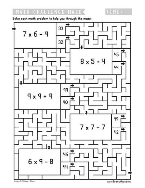 Math Mazes Multiplication Artofit