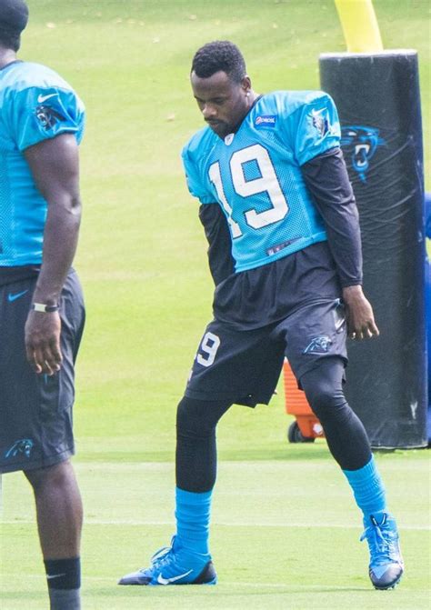 Carolina Panther Ted Ginn Jr 19 Warms Up At Practice The Carolina